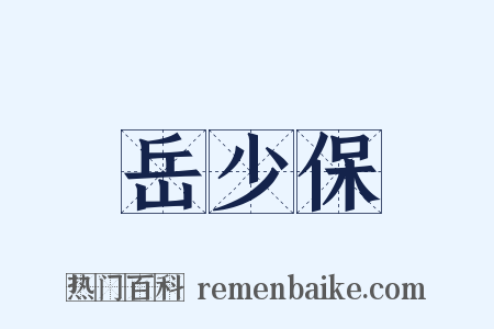 岳少保是什么意思的图片